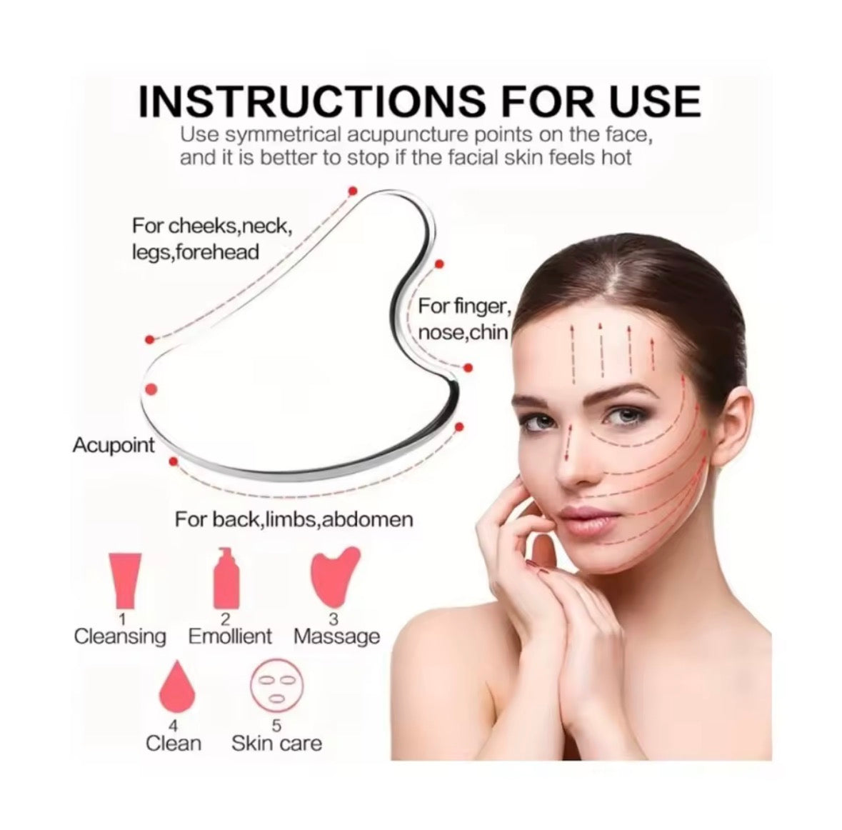 Face massager 3 pc set